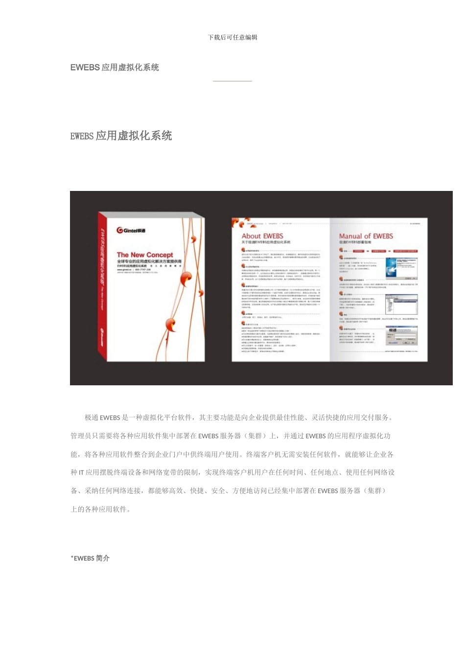 EWEBS应用虚拟化系统_第1页