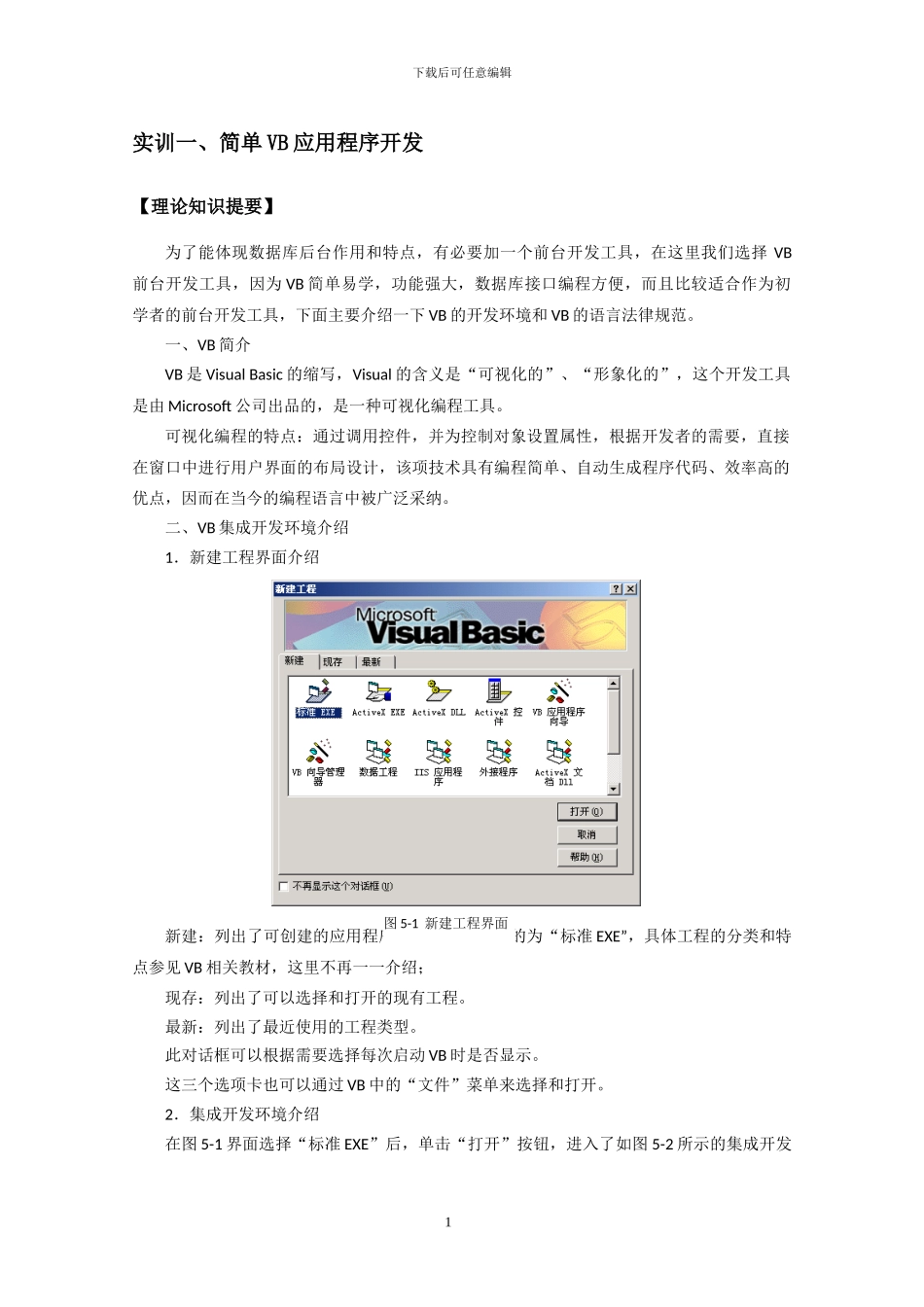 Microsoft_Visual_Basic工具的使用及简单程序开发_第1页