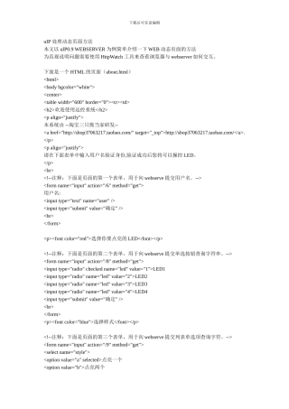 uIP 处理动态页面方法