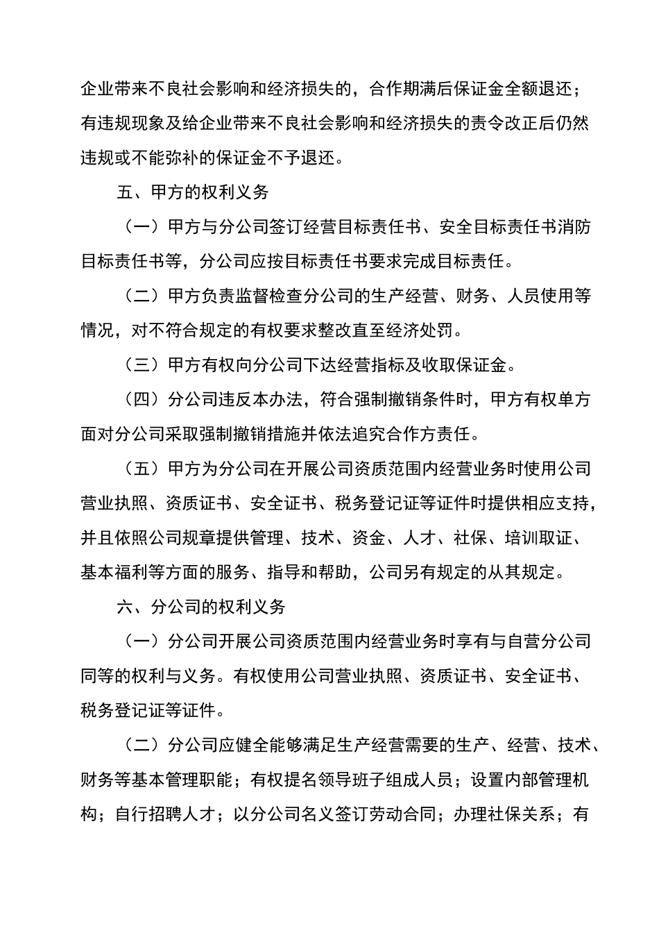 分公司合作经营协议书_第2页