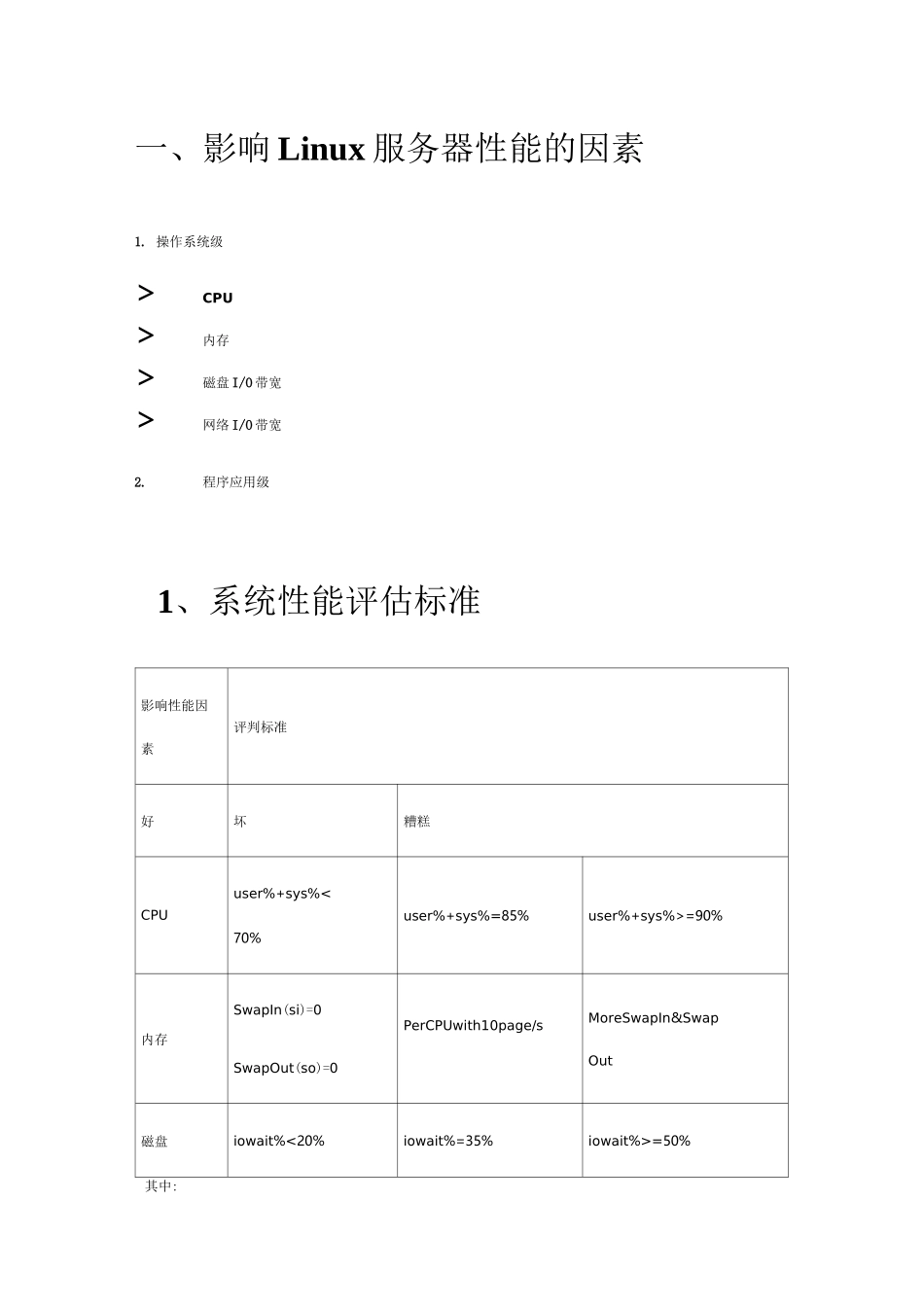 Linux服务器性能评估与优化_第1页