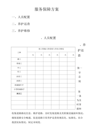 服务保障方案