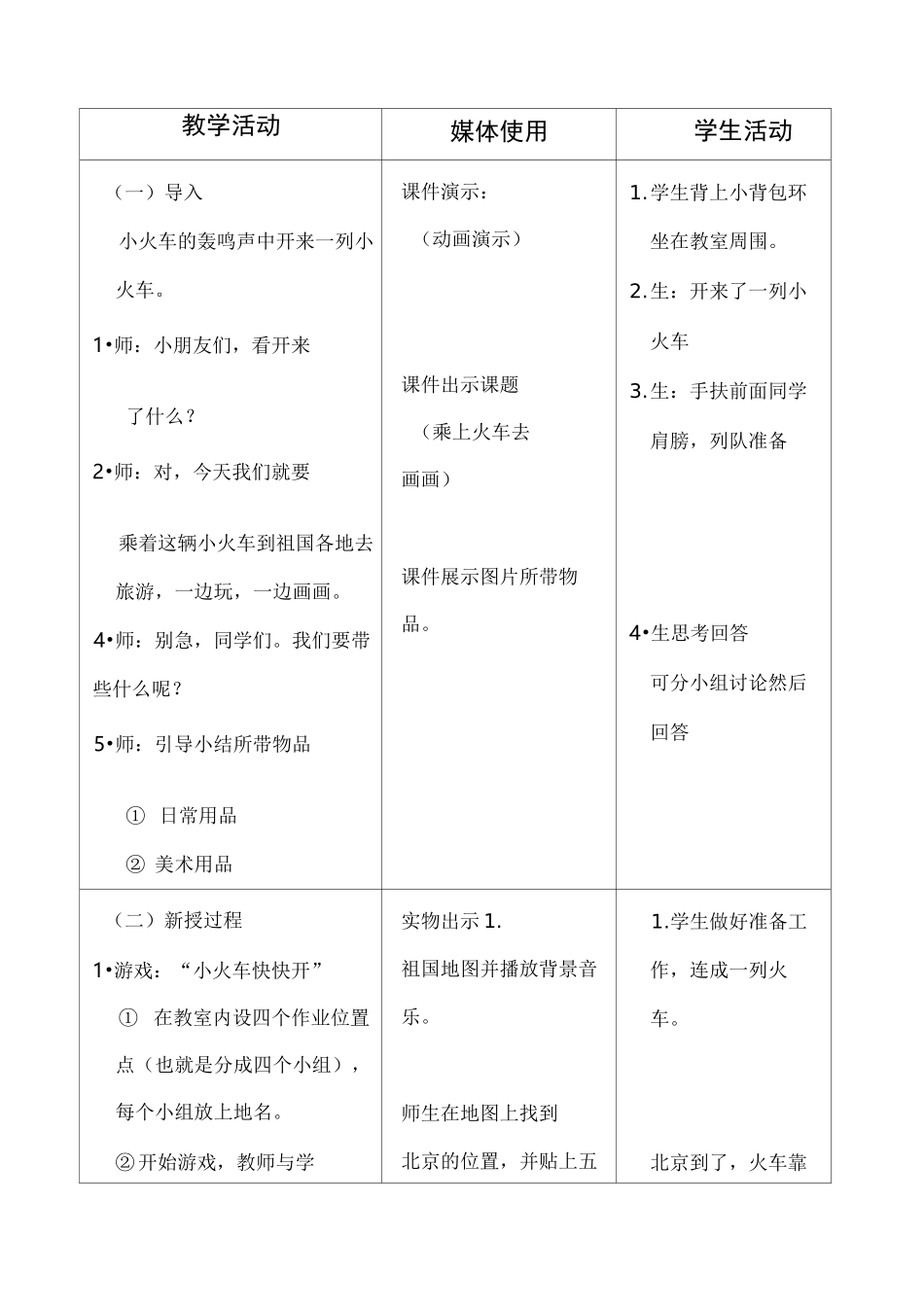 乘上列车去画画教案_第2页