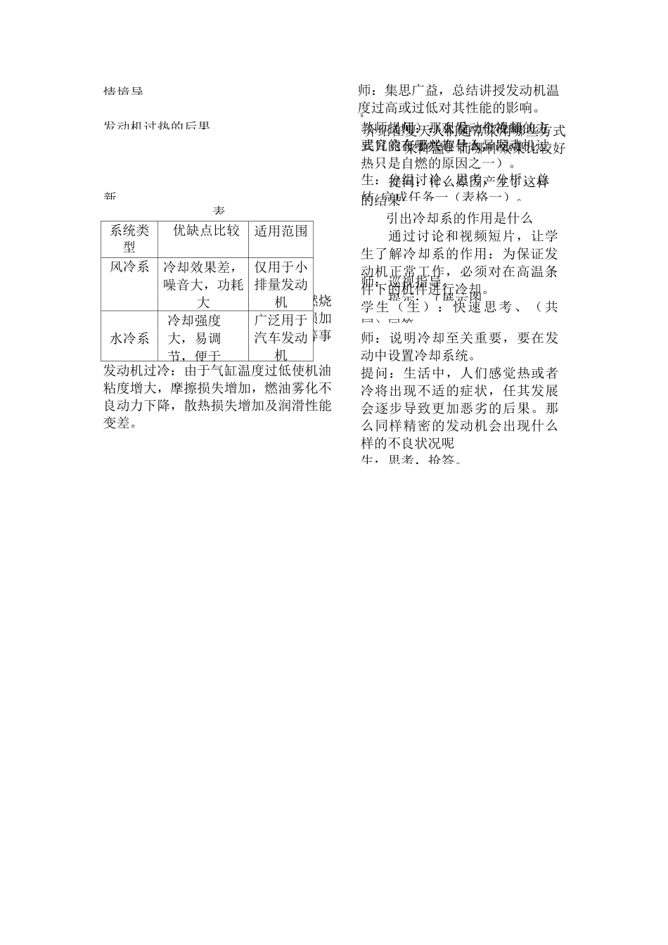 《发动机冷却系》教学设计教学设计_第2页