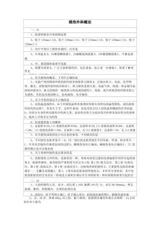 烧伤外科概论