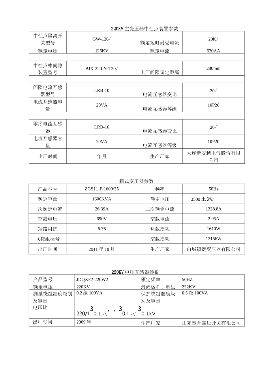 主变压器参数_第3页