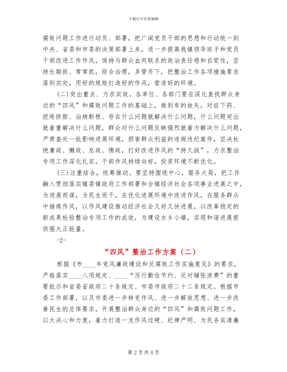 “四风”整治工作方案_第2页