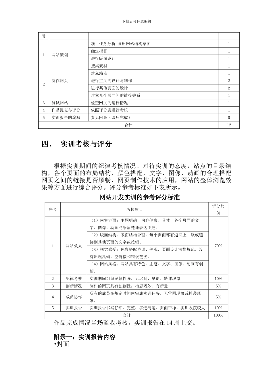 《网页设计与制作》课程实训指导书_第2页
