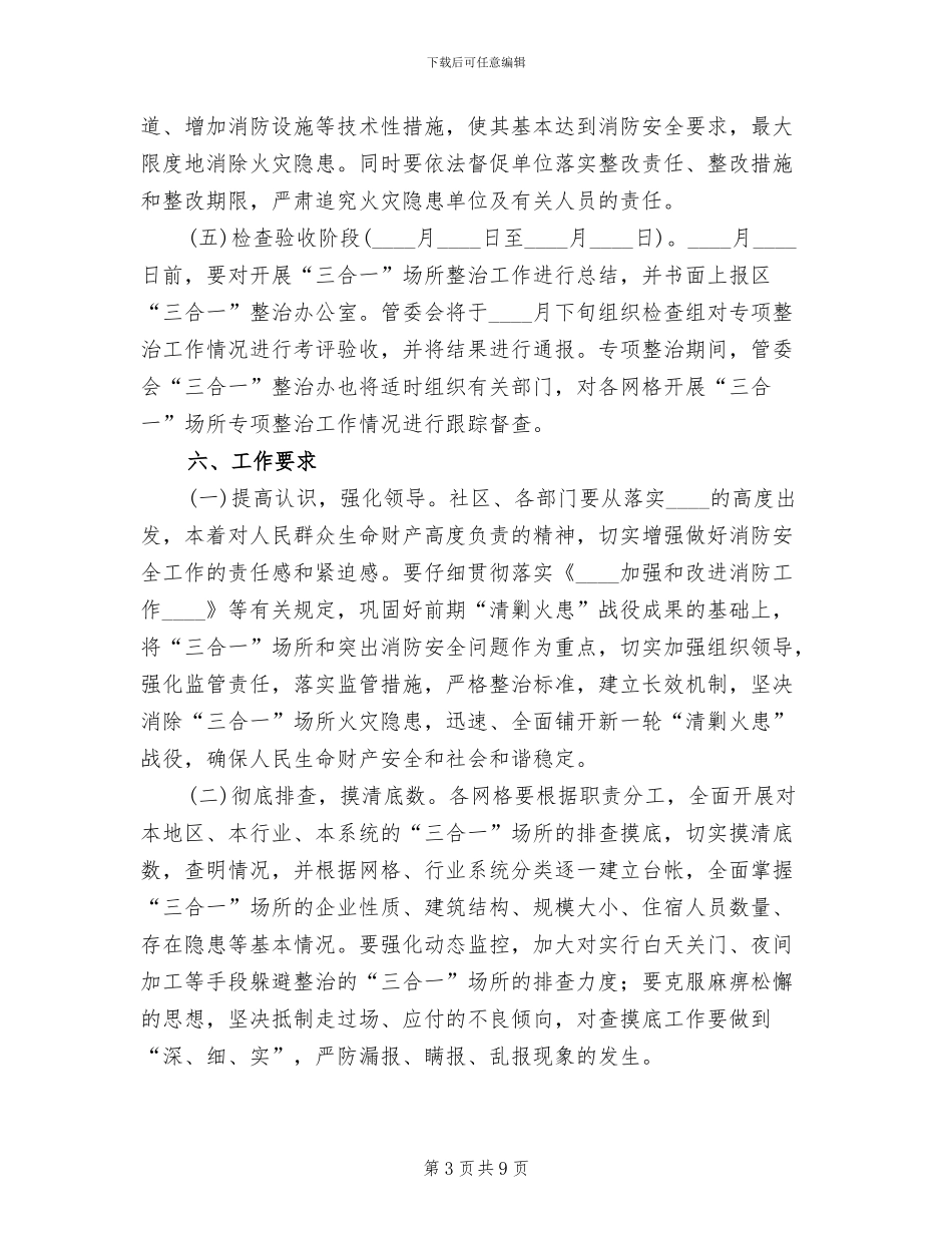 三合一场所专项整治方案范文_第3页