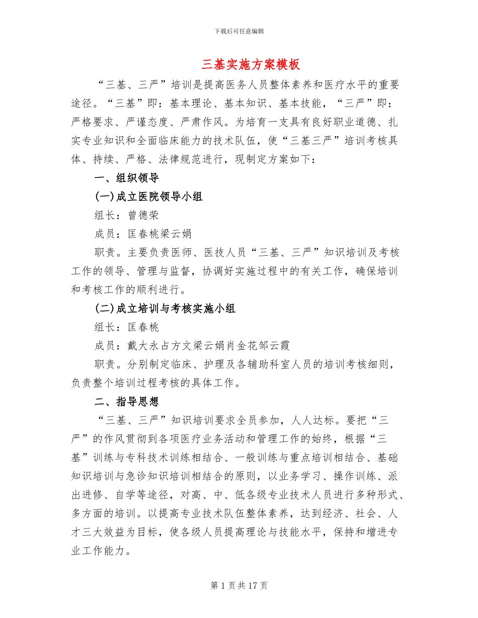 三基实施方案模板_第1页