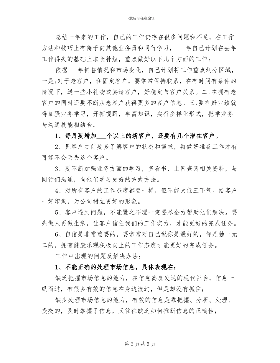业务员2024年终工作总结范本_第2页