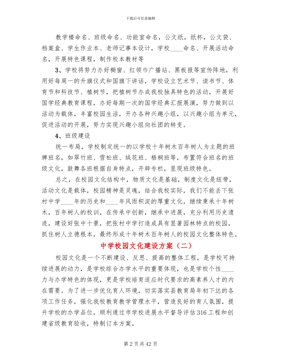中学校园文化建设方案_第2页
