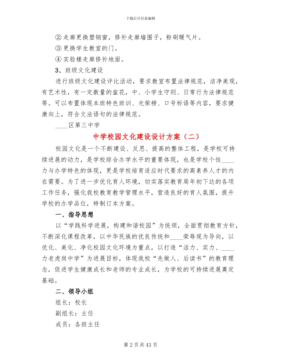 中学校园文化建设设计方案_第2页