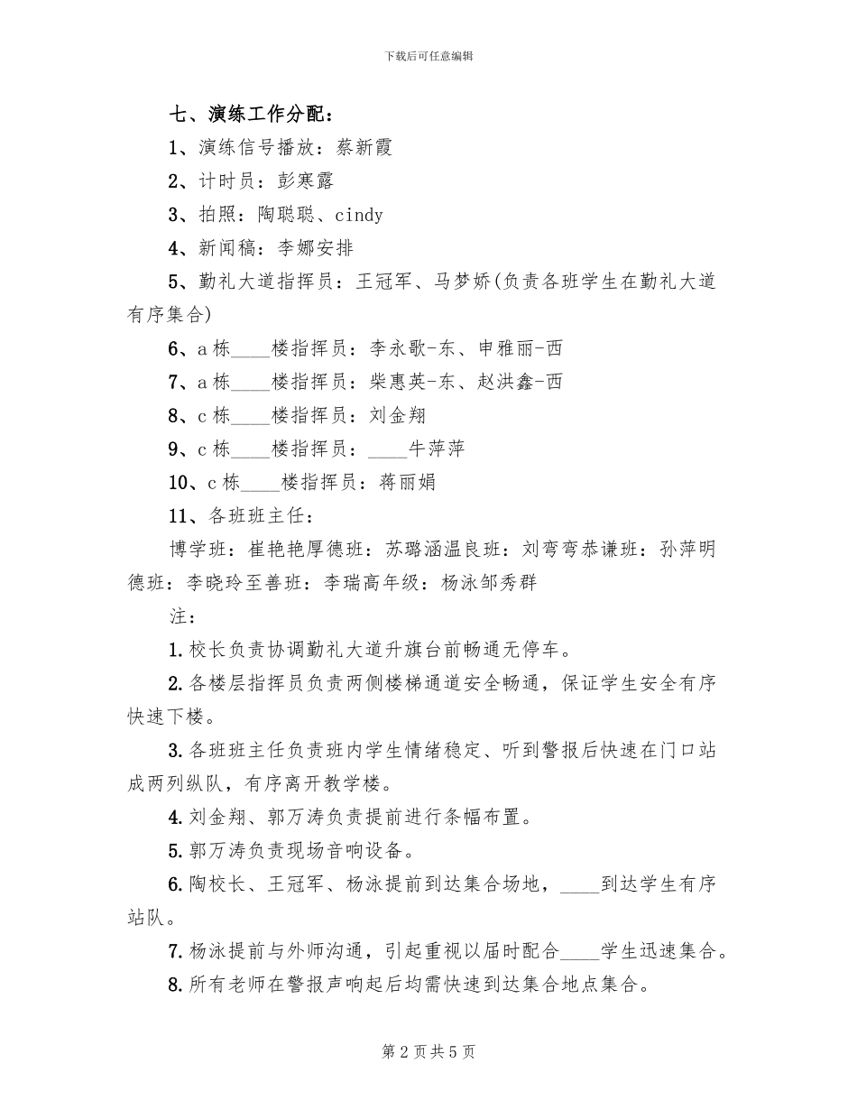 中学消防演练方案范文(2篇)_第2页