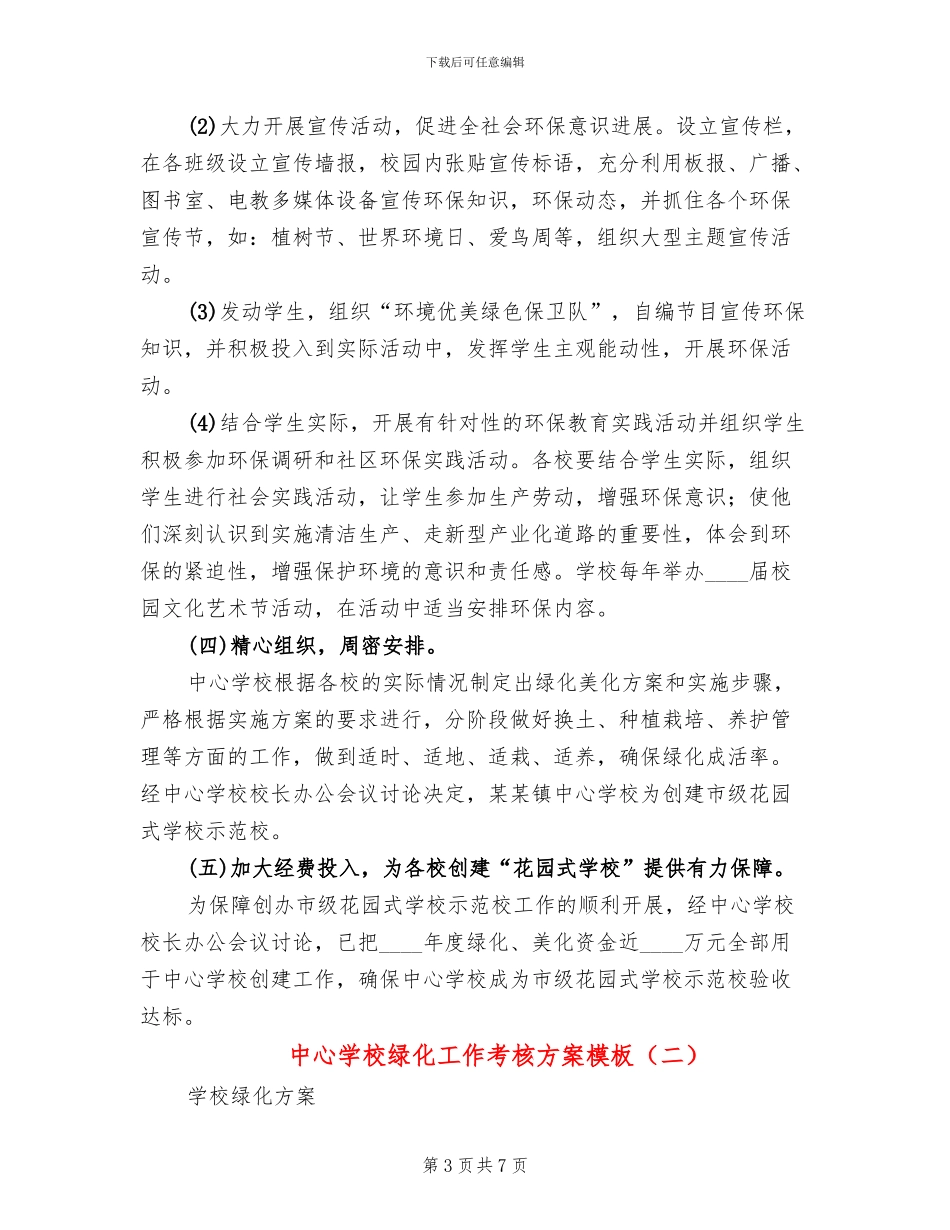中心学校绿化工作考核方案模板_第3页