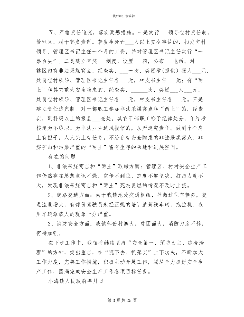 乡镇安全生产2024年上半年工作总结_第3页