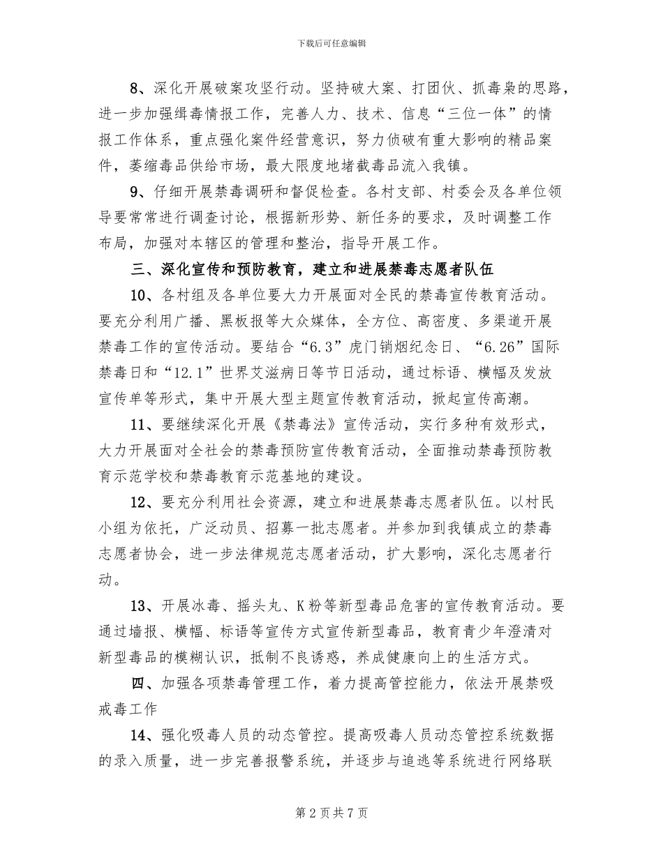 乡镇禁毒实施方案范文_第2页