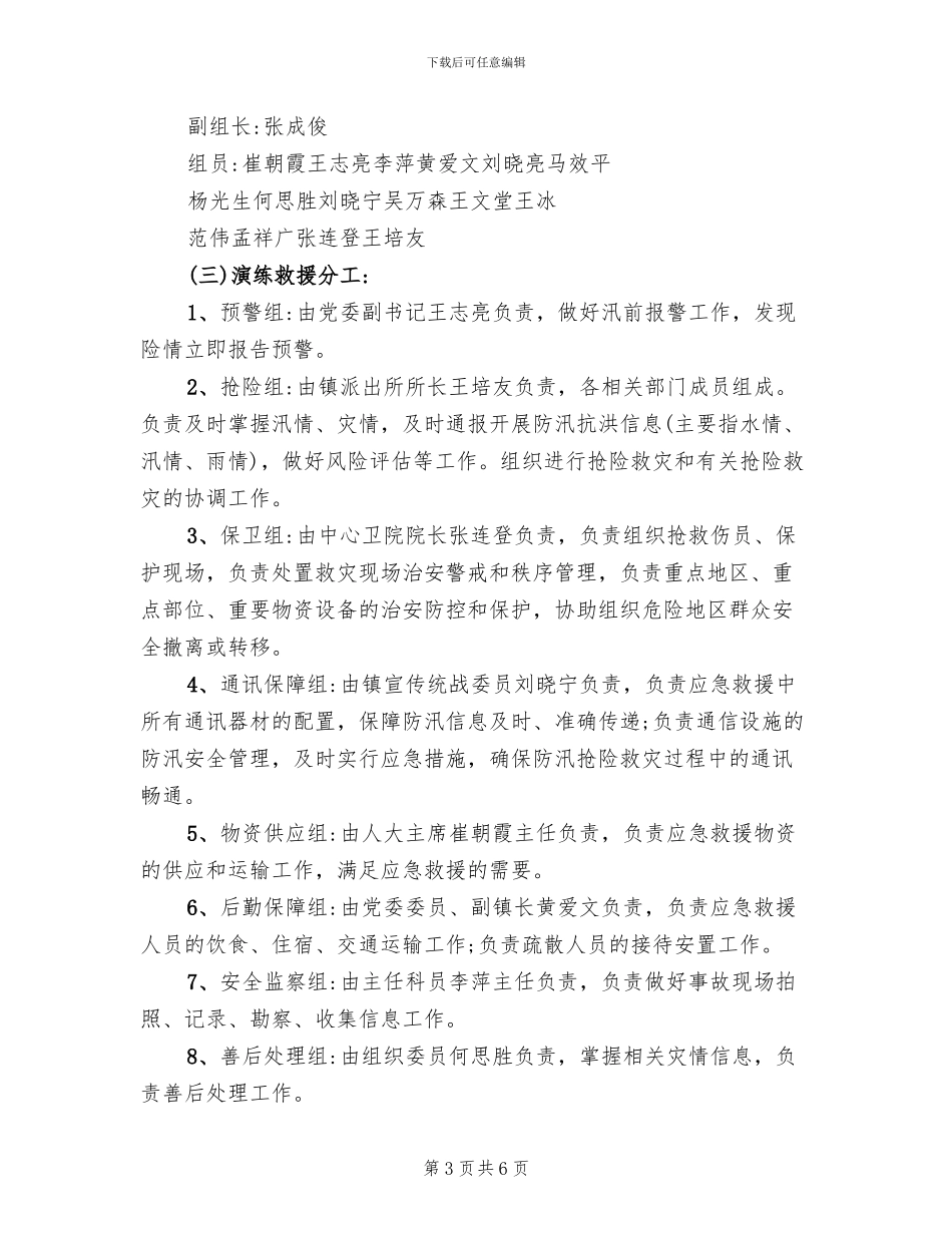 乡镇防汛应急预案演练_第3页
