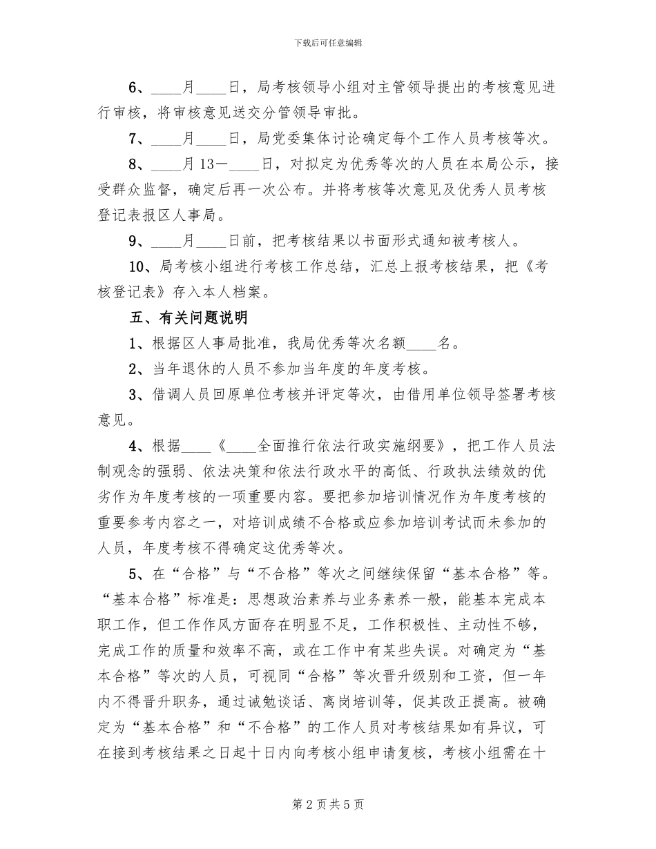 事业单位工作员年度考核方案_第2页