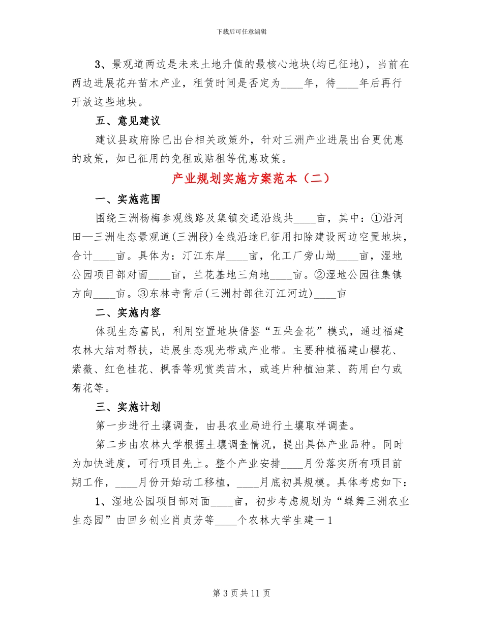 产业规划实施方案范本_第3页