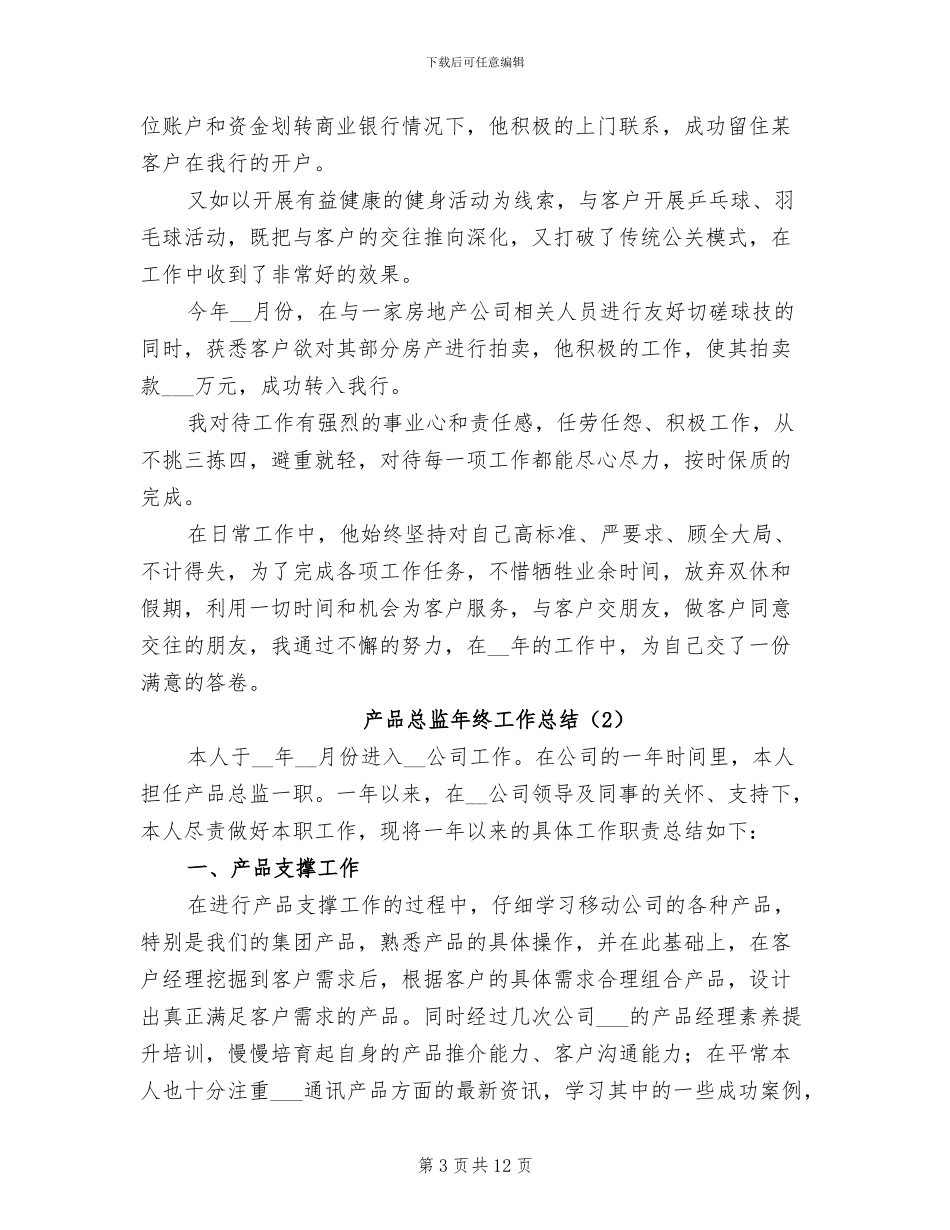 产品总监年终工作总结2024年_第3页