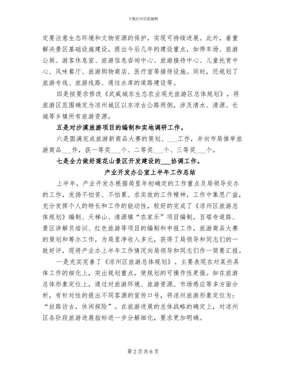 产业开发办公室2024年上半年工作总结_第2页