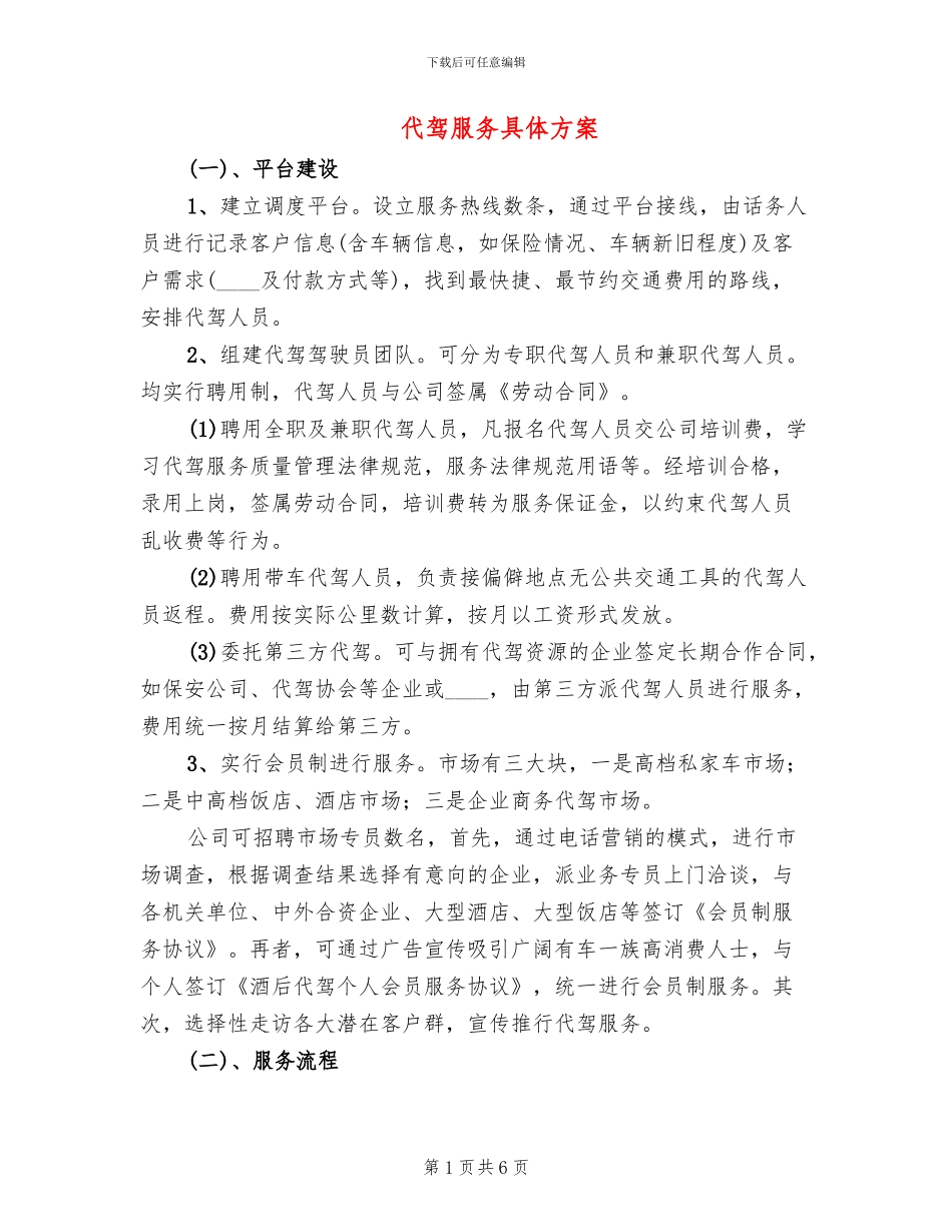 代驾服务具体方案_第1页