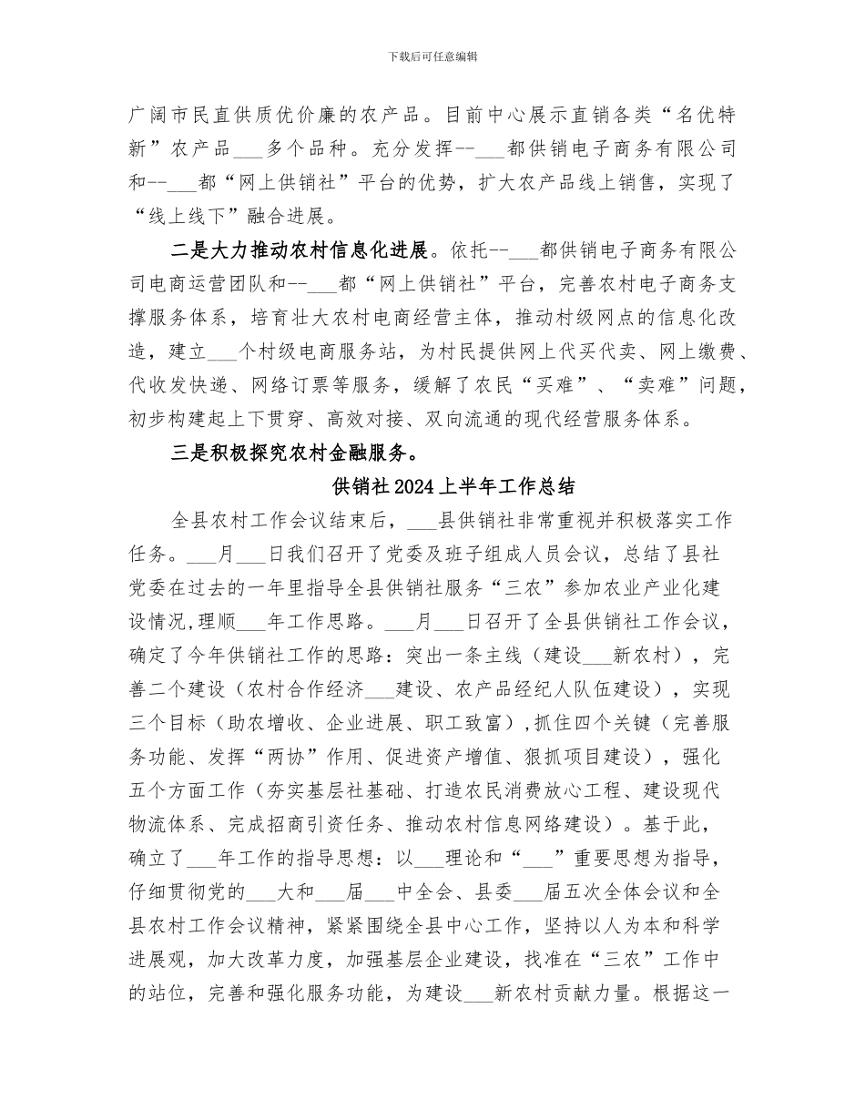 供销总社2024年度工作总结_第3页