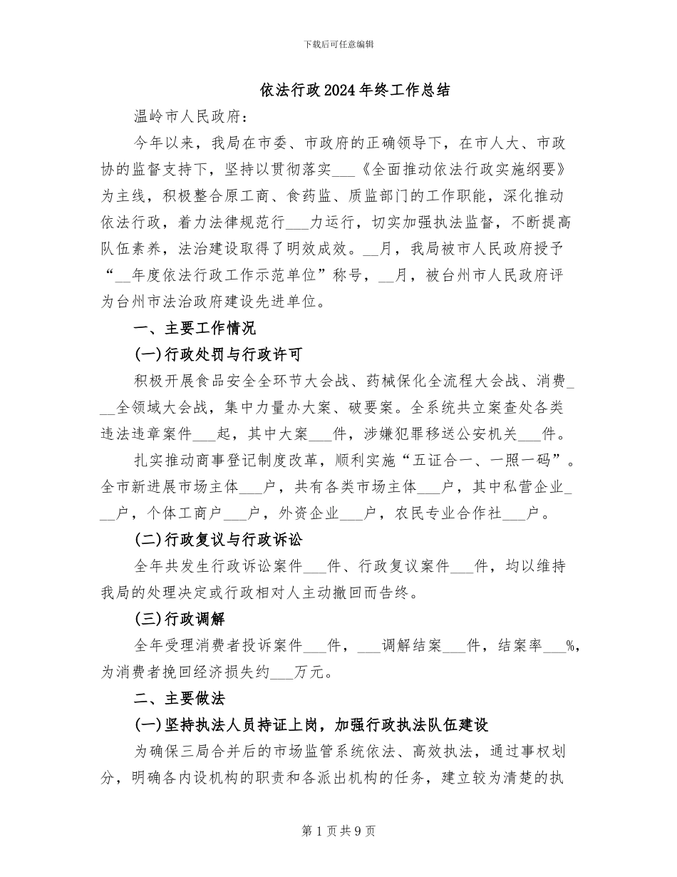 依法行政2024年终工作总结_第1页