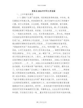 侨务办2024年半年工作总结