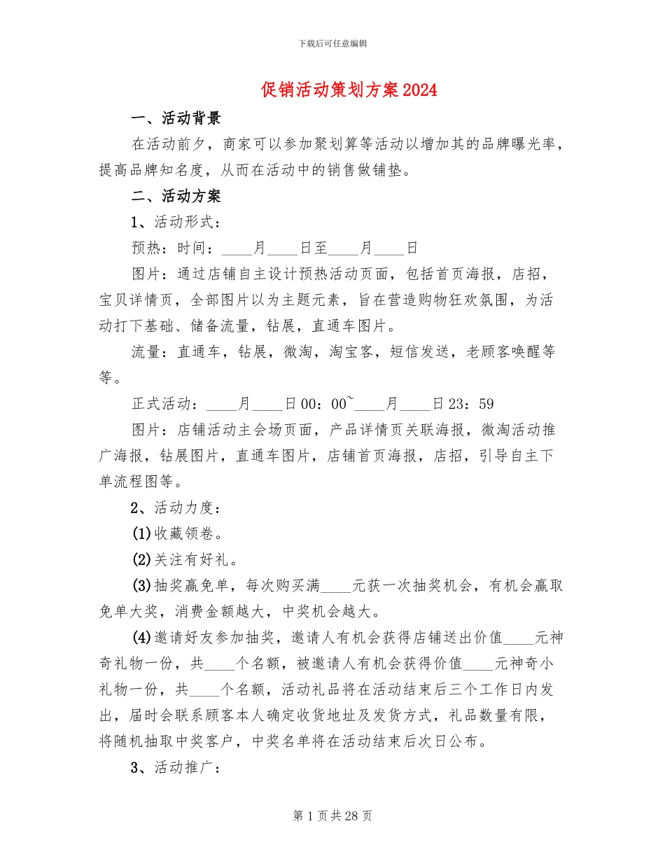 促销活动策划方案2024_第1页