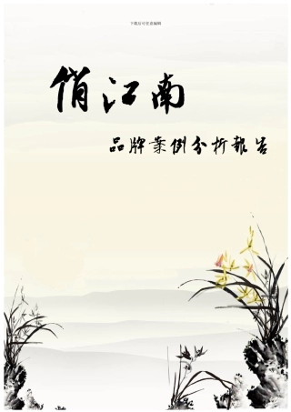 俏江南品牌分析报告