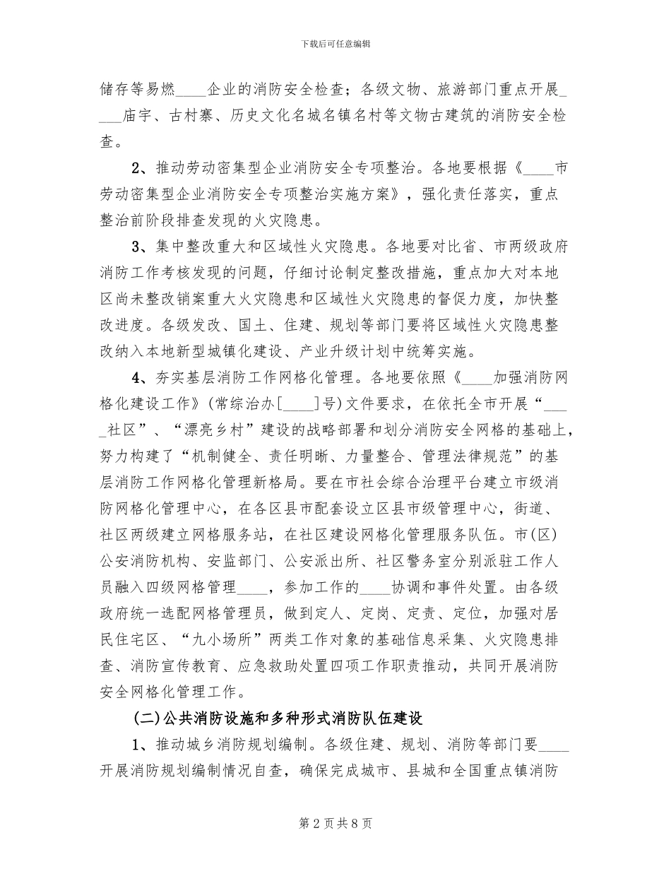 全市夏季消防安全检查工作方案(2篇)_第2页