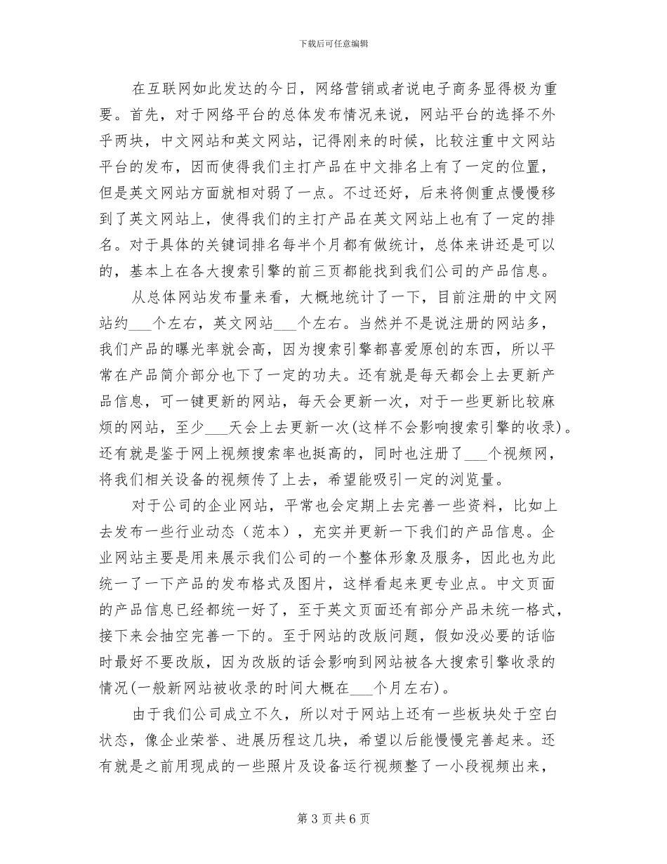 公司网络销售2024年工作总结_第3页