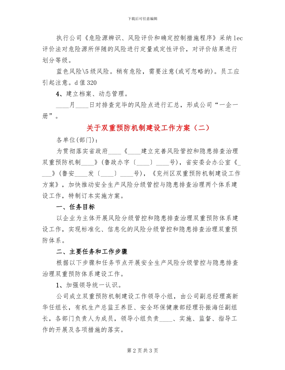 关于双重预防机制建设工作方案_第2页