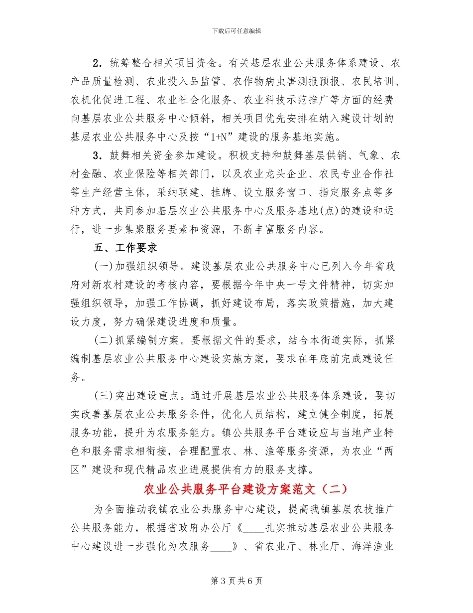 农业公共服务平台建设方案范文(2篇)_第3页