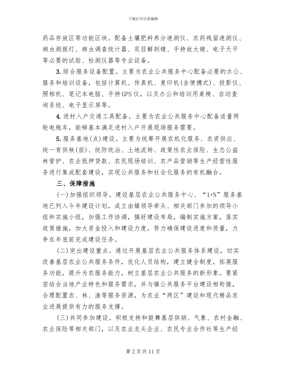 农业公共服务平台建造方案范文_第2页