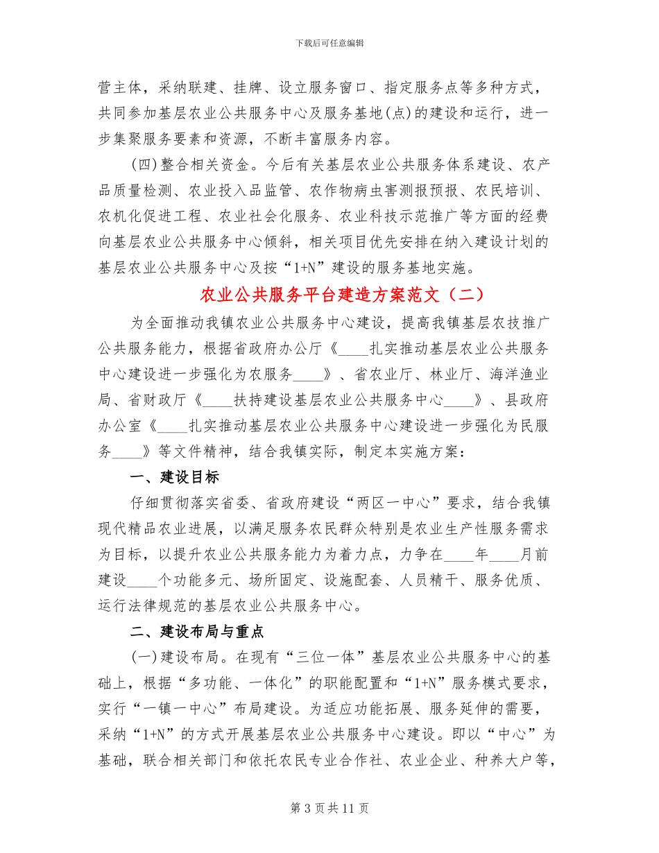 农业公共服务平台建造方案范文_第3页
