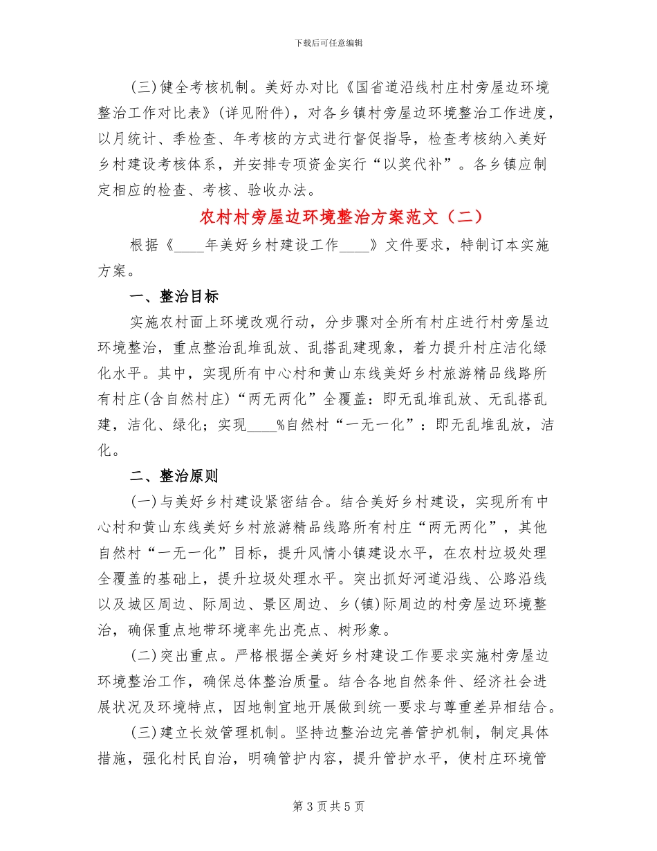 农村村旁屋边环境整治方案范文_第3页