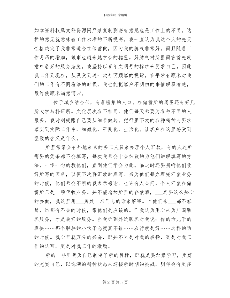 农行系统2024年度个人总结_第2页