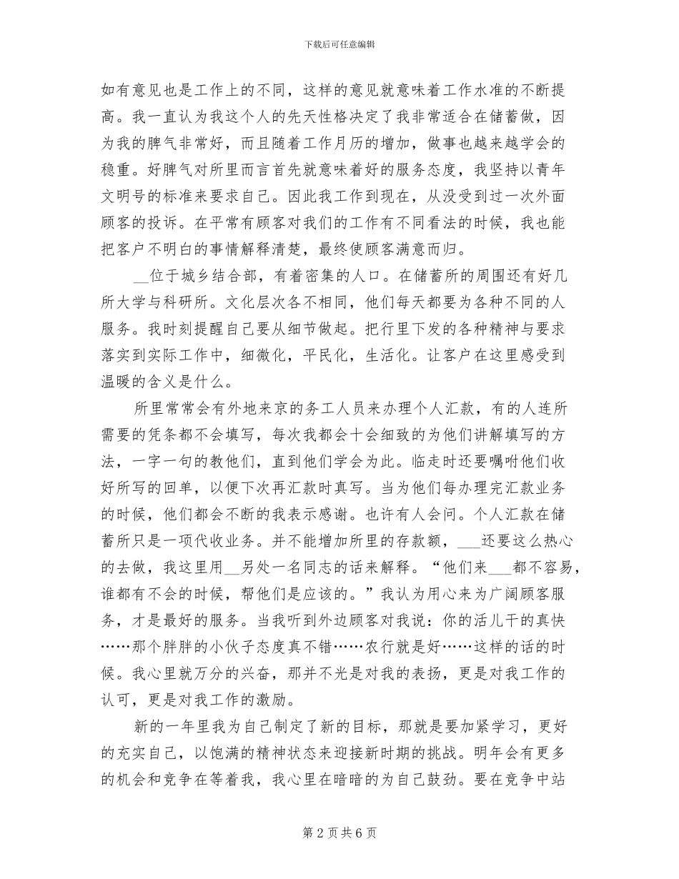 农行财务个人工作总结2024年_第2页