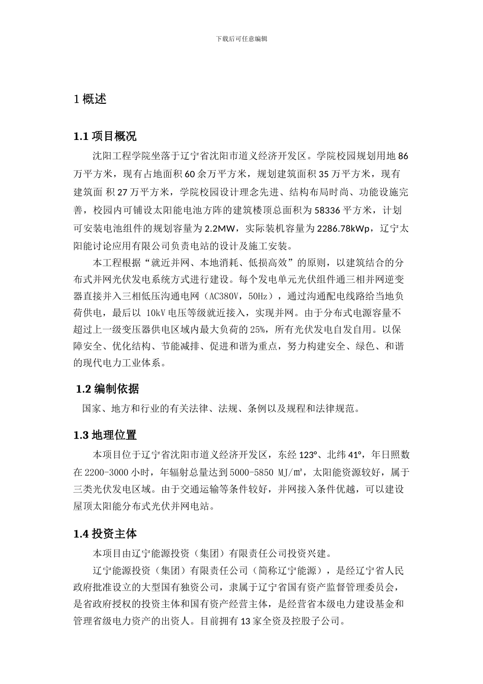 分布式光伏发电项目可行性研究报告_第2页