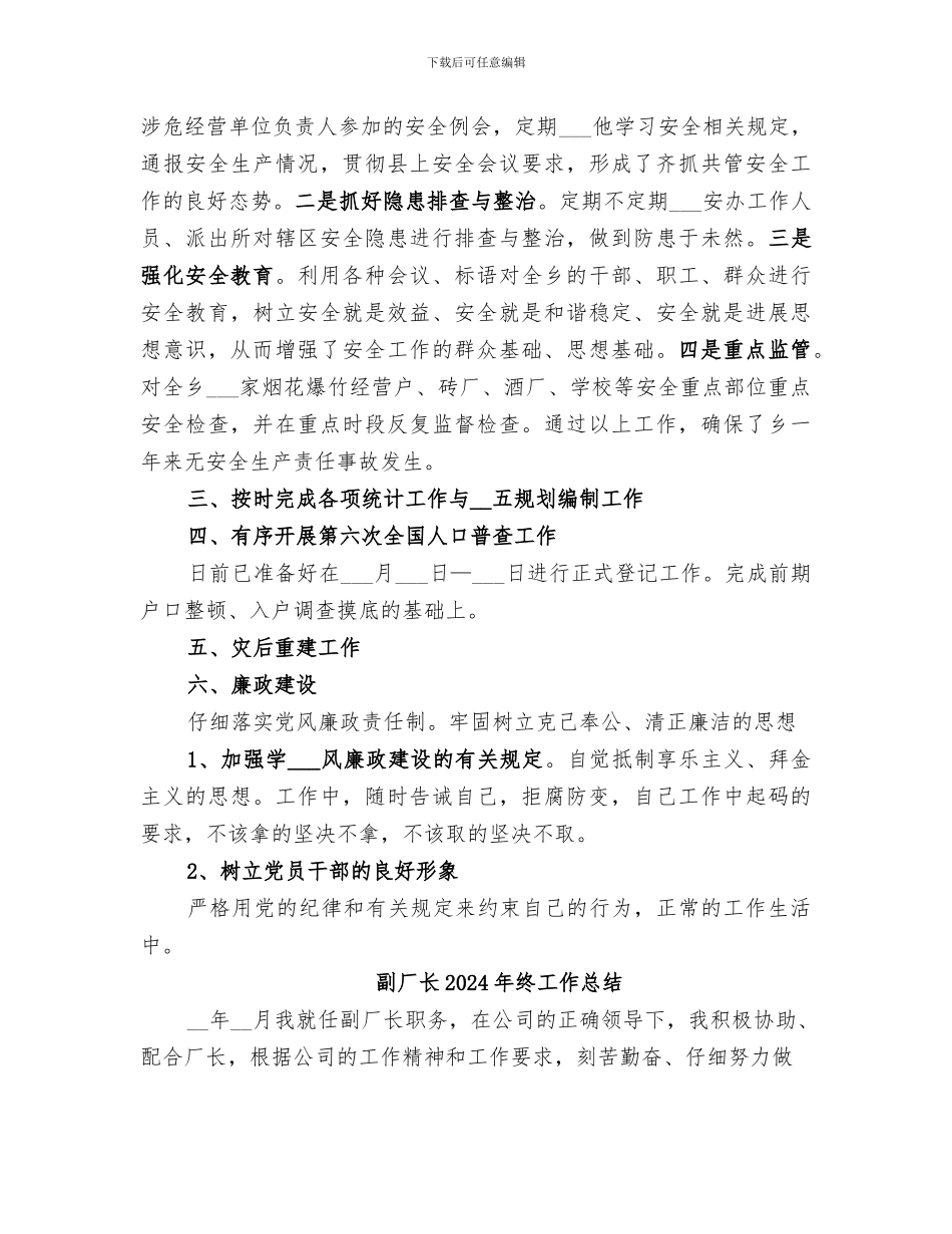 副乡长2024年度工作总结_第2页