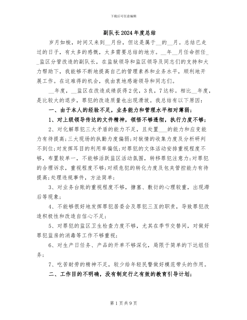 副队长2024年度总结_第1页
