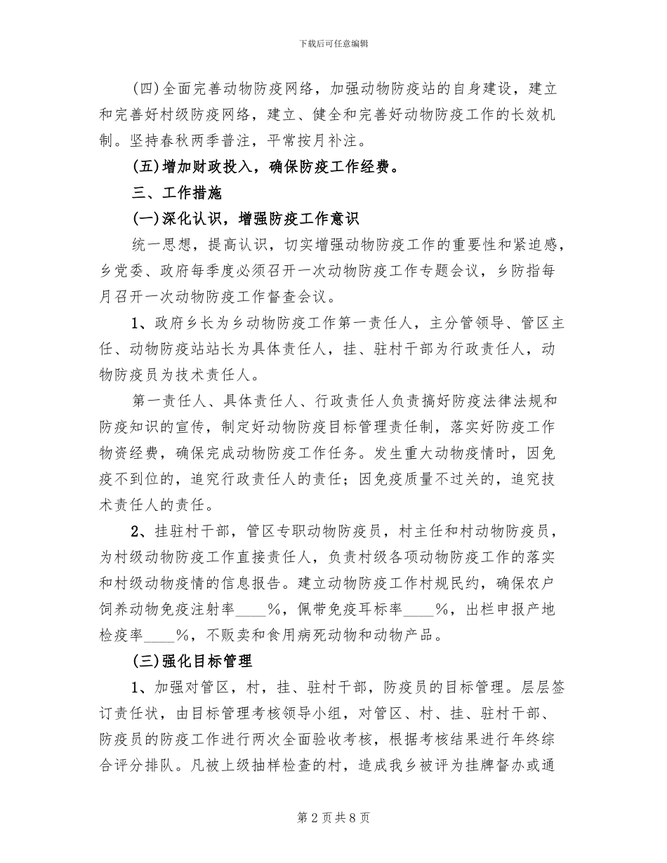 动物防疫示范乡镇创建活动实施方案范本(2篇)_第2页