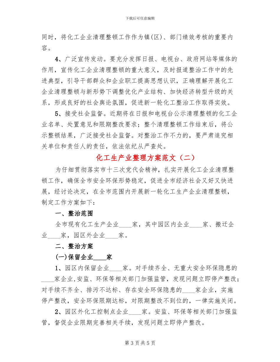 化工生产业整理方案范文_第3页