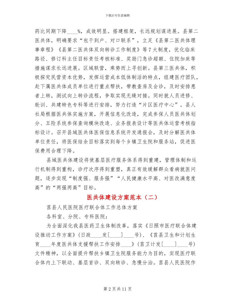 医共体建设方案范本_第2页