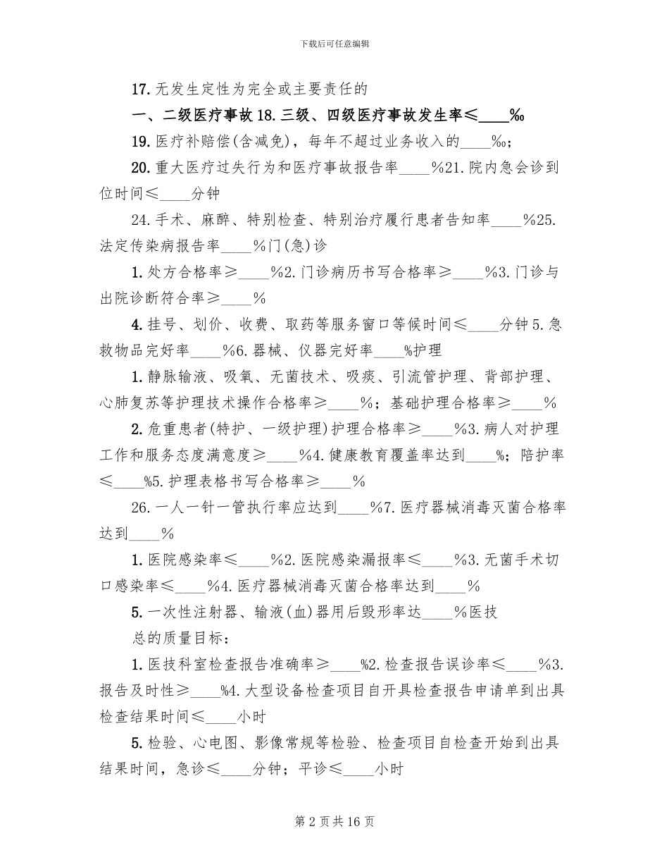 医疗质量管理实施方案范文_第2页