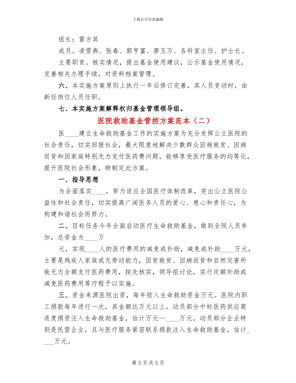 医院救助基金管控方案范本_第3页