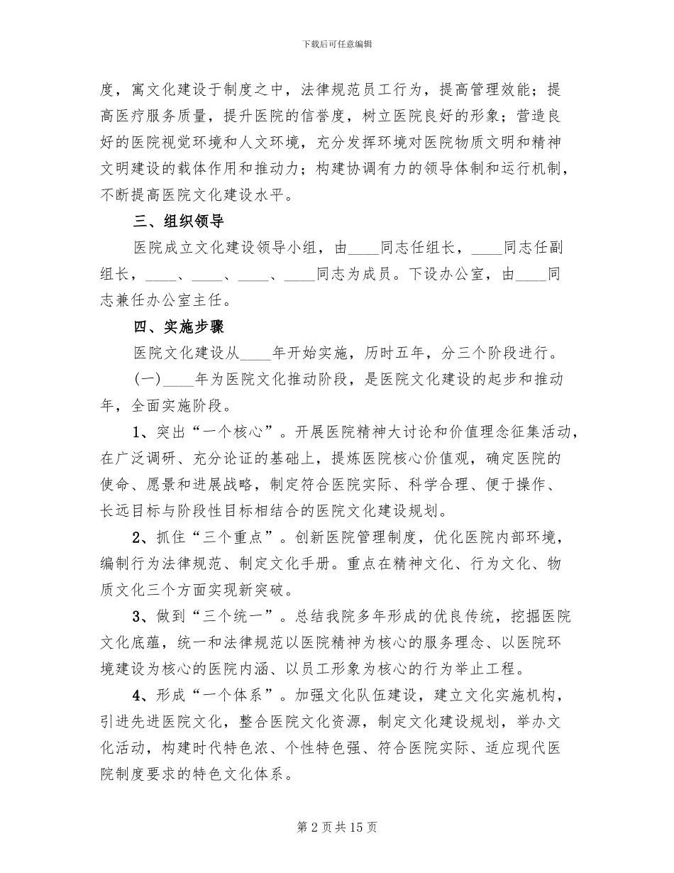 医院文化建设筹备方案_第2页